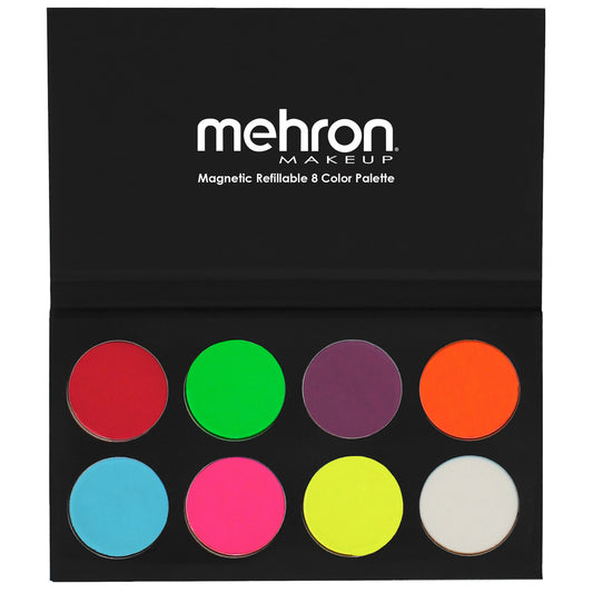 Mehron | Paradise Makeup AQ - 8-Color Palette - Neon UV Glow