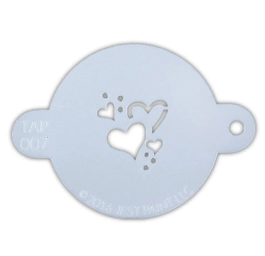 TAP 007 Face Painting Stencil | Hearts