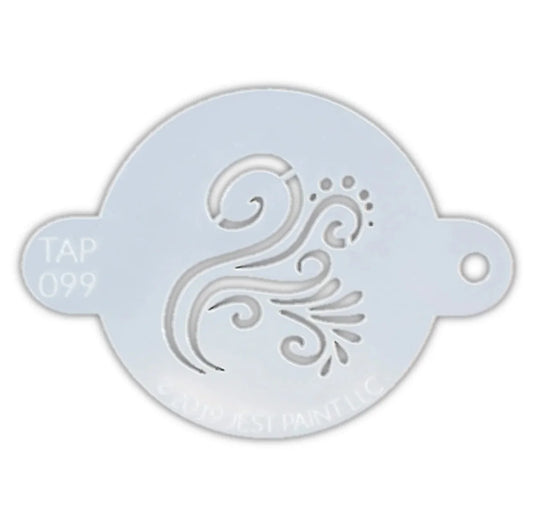 TAP 099 Face Painting Stencil | Swirly Detail | NEW