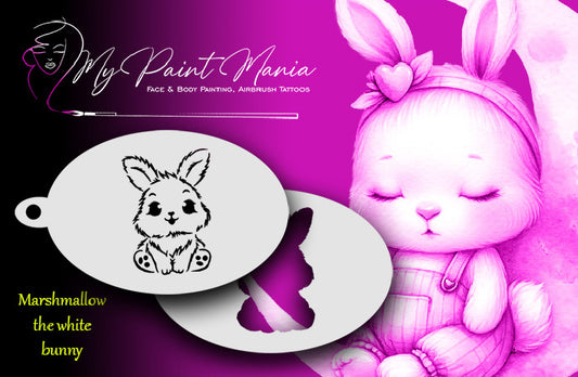 My Paint Mania | Marshmallow the White Bunny Stencil