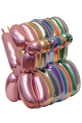Assorted Chrome Modelling Balloons | 260Q Latex | 100