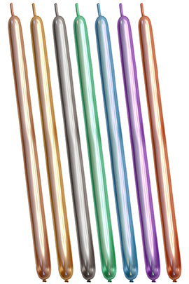 Assorted Chrome Modelling Balloons | 260Q Latex | 100