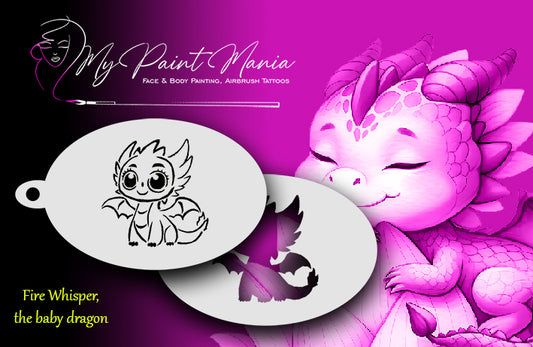 My Paint Mania | Fire Whisper the Baby Dragon Stencil