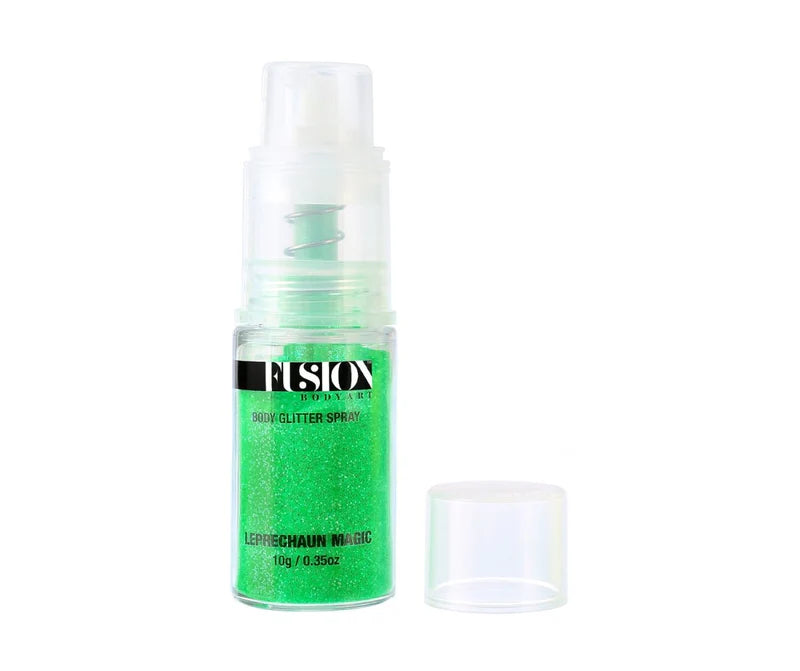 Fusion Body Art | Glitter Pump Spray | Leprechaun Magic - Holographic Lime Green
