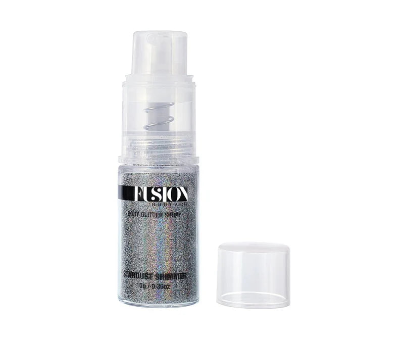 Fusion Body Art | Glitter Pump Spray | Stardust Shimmer - Holographic Silver