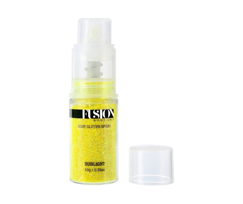 Fusion Body Art | Glitter Pump Spray | Sunlight - Holographic Yellow