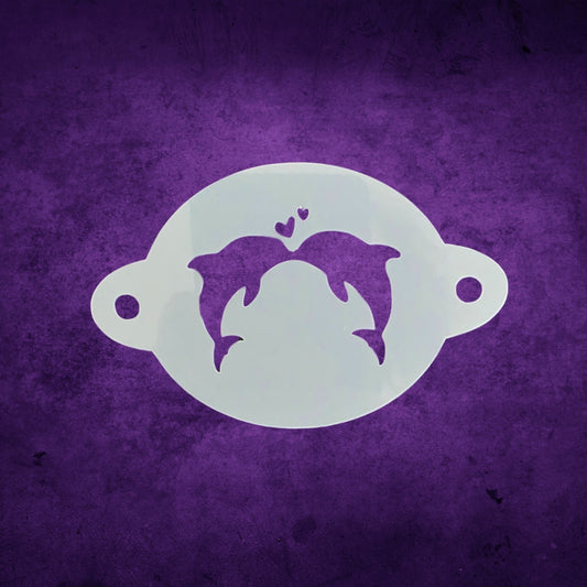 kissing dolphins stencils
