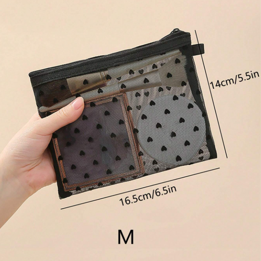 medium heart mesh bag