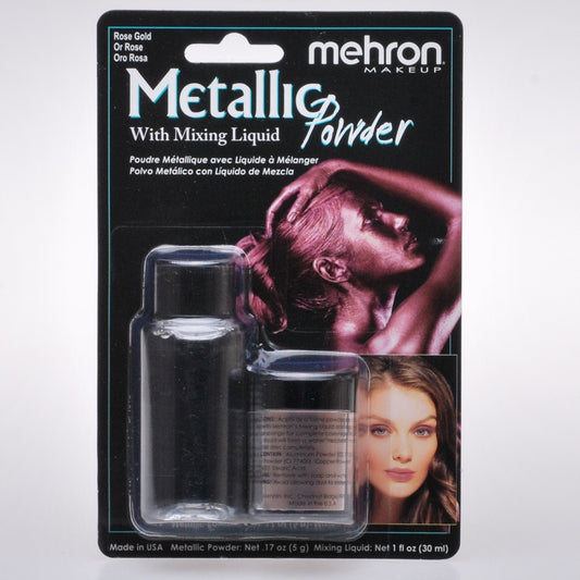 Mehron Metallic Powder | Rose with Mixing Liquid