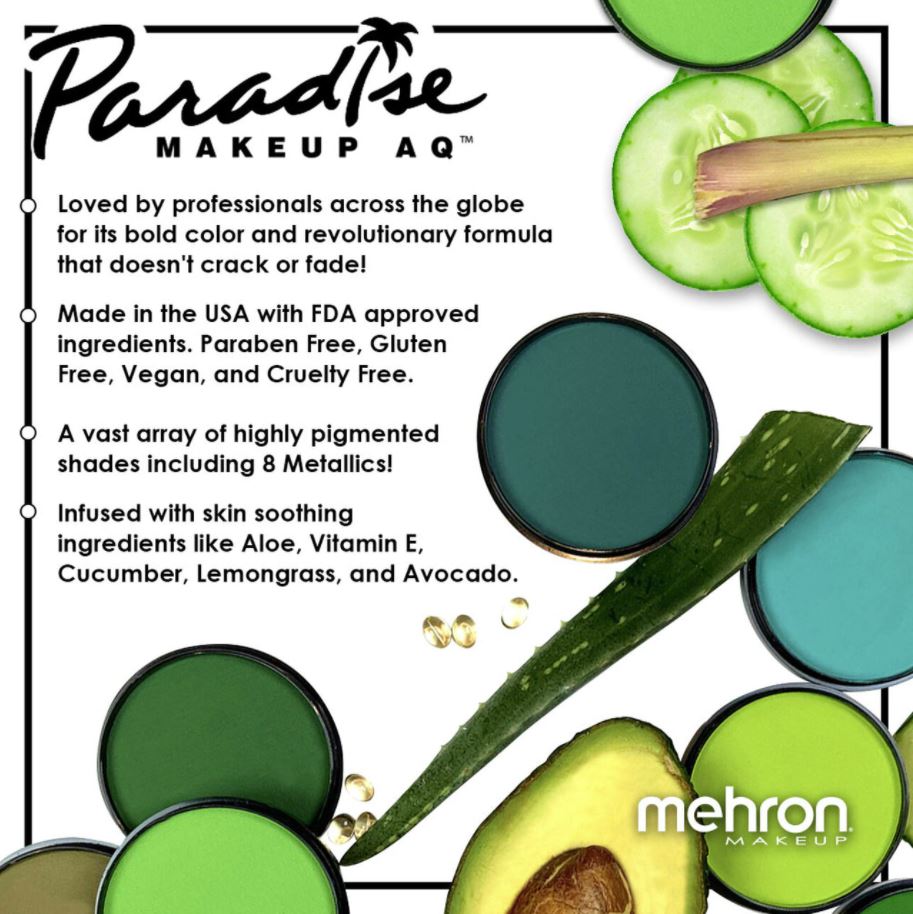 Mehron Paradise Makeup AQ | 30-Color | Easy Refill Palette
