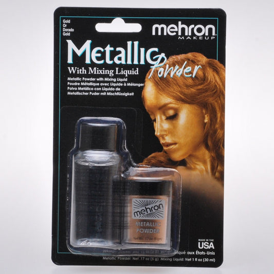 Mehron Metallic Powder | Gold with Mixing Liquid