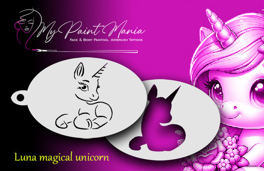 My Paint Mania | Luna Magical Unicorn Stencil