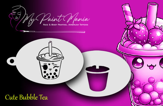 My Paint Mania | Cute Bubble Tea Stencil