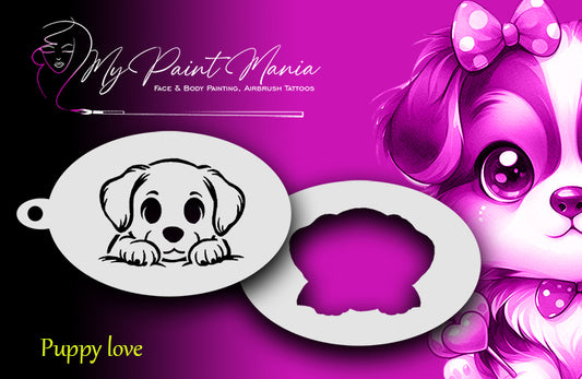 My Paint Mania | Puppy Love Stencil
