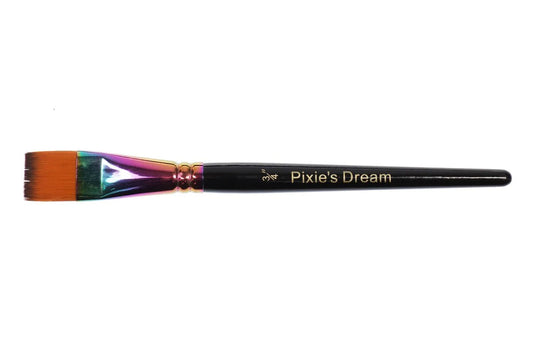 Pixie's Dream Flat Rainbow Face Paint Brush 3/4 Inch