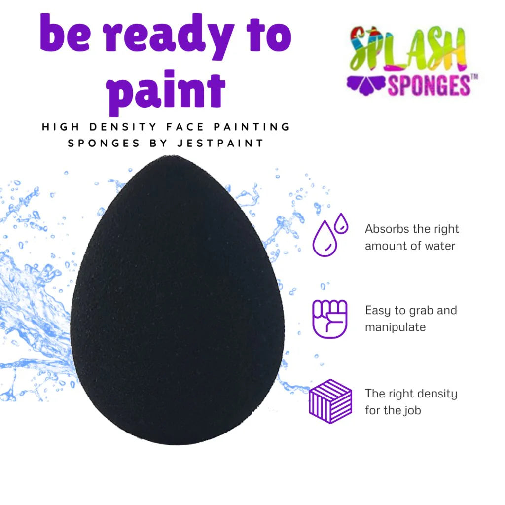 Splash Face Painting Sponges by Jest Paint | HIGH DENSITY | Droplet