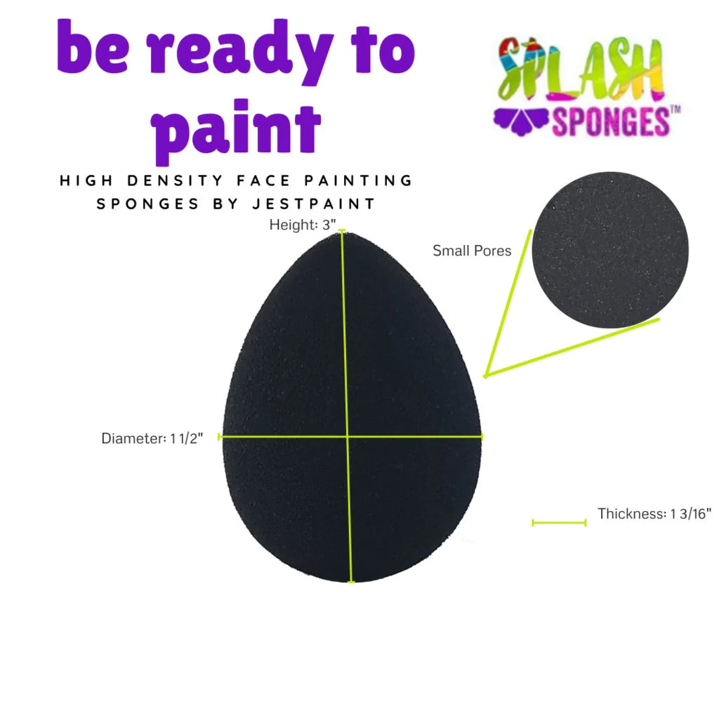 Splash Face Painting Sponges by Jest Paint | HIGH DENSITY | Droplet