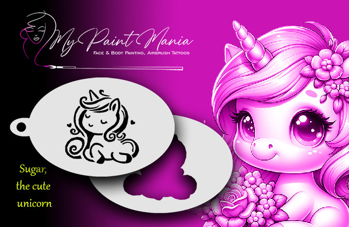 My Paint Mania | Sugar the Cute Unicorn Stencil