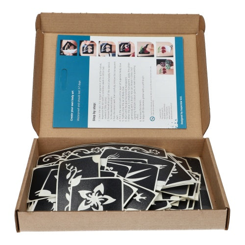 Superstar Big Festival XXL Glitter Tattoo Stencils | 100 pcs