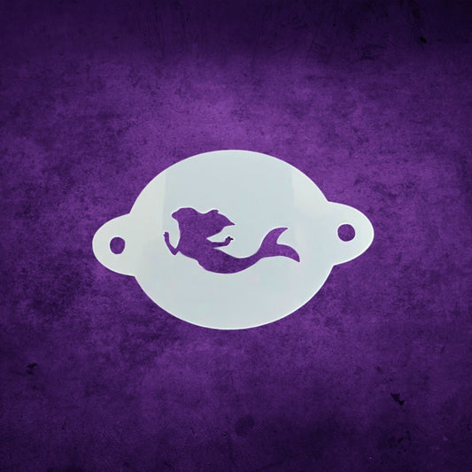 swimming mermaid stencil