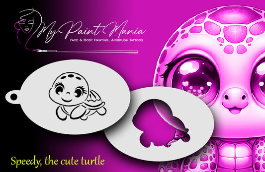My Paint Mania | Speedy the Cute Turtle Stencil
