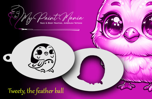 My Paint Mania | Tweety the Feather Ball Stencil